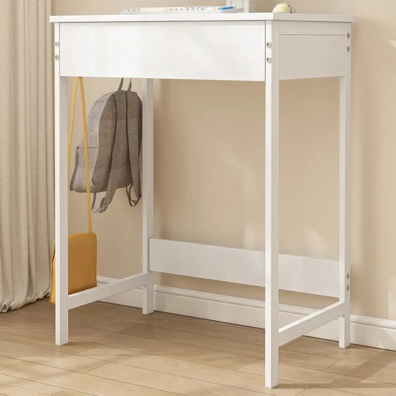 Biurko komputerowe dla dzieci z szufladą – białe, 60 cm