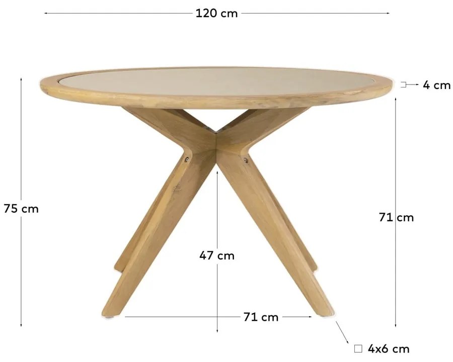 Okrągły stół ø 120 cm Julieta – Kave Home