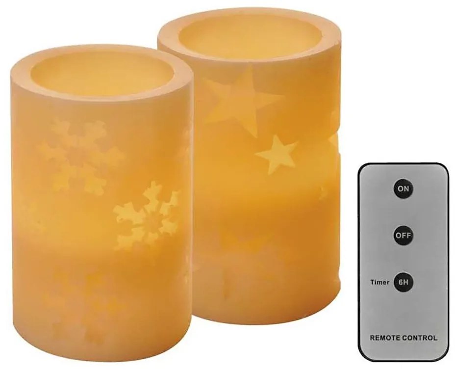 SET 2x LED Dekoracja bożonarodzeniowa 2xLED/2x2AA + pilot