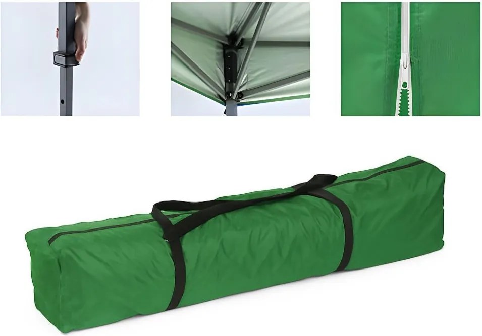 Automatyczny namiot ogrodowy 3x3 m z oknami Gardenia 4W-GR, zielony