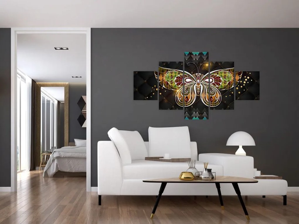 Obraz - Magiczny motyl (125x70 cm)