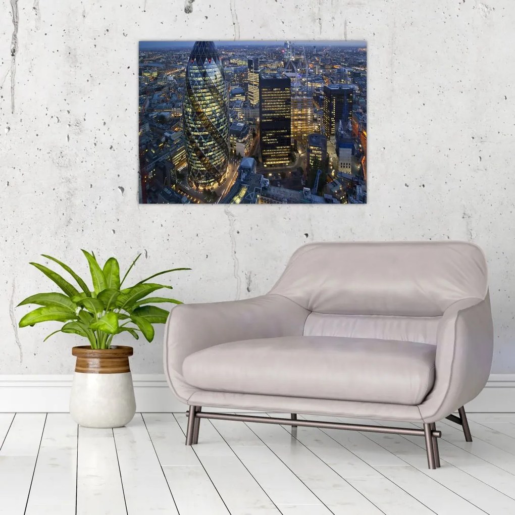 Obraz - Wieczorna panorama Londynu (70x50 cm)