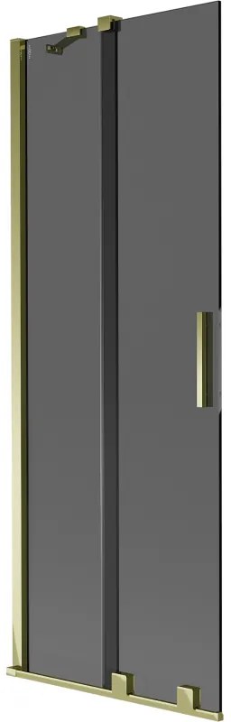Mexen Velar parawan nawannowy 2-skrzydłowy rozsuwany 70 x 150 cm, grafit, złoty - 896-070-000-41-50