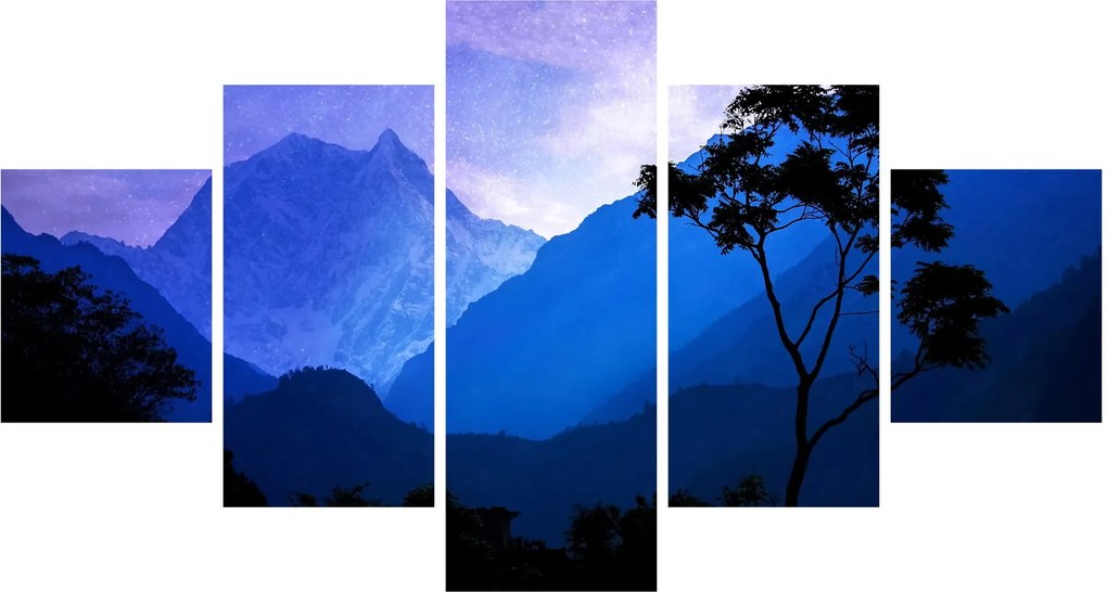 Obraz - Nocne niebo w Nepalu (125x70 cm)