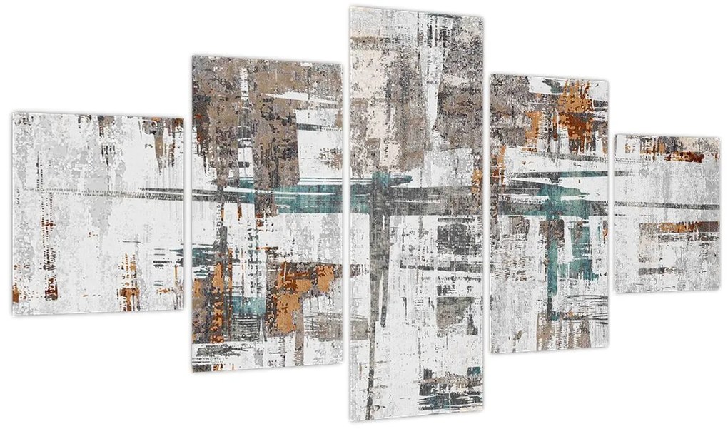 Obraz - Abstrakcyjne pociągnięcia (125x70 cm)