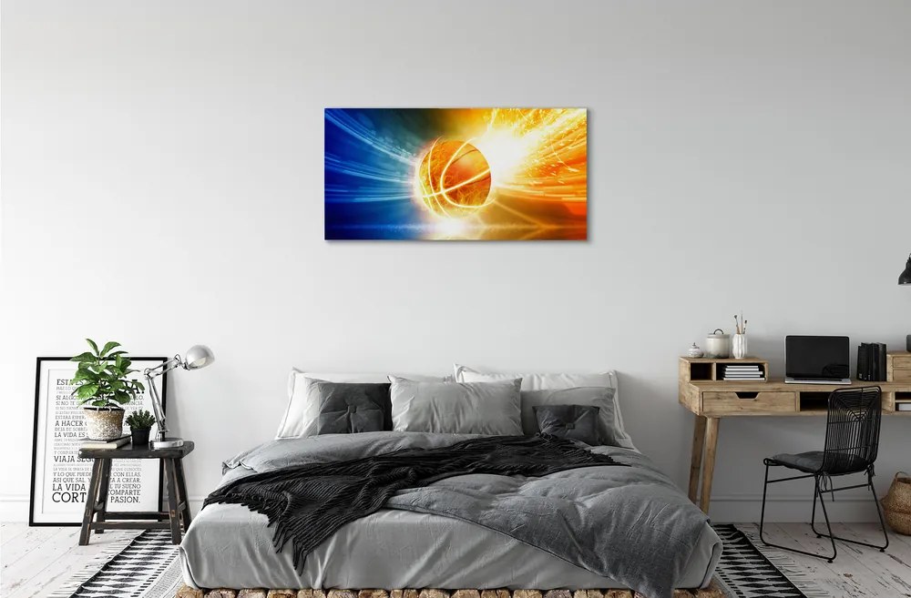 Obraz drukowany na płótnie Wieczorny Trening Koszykówki