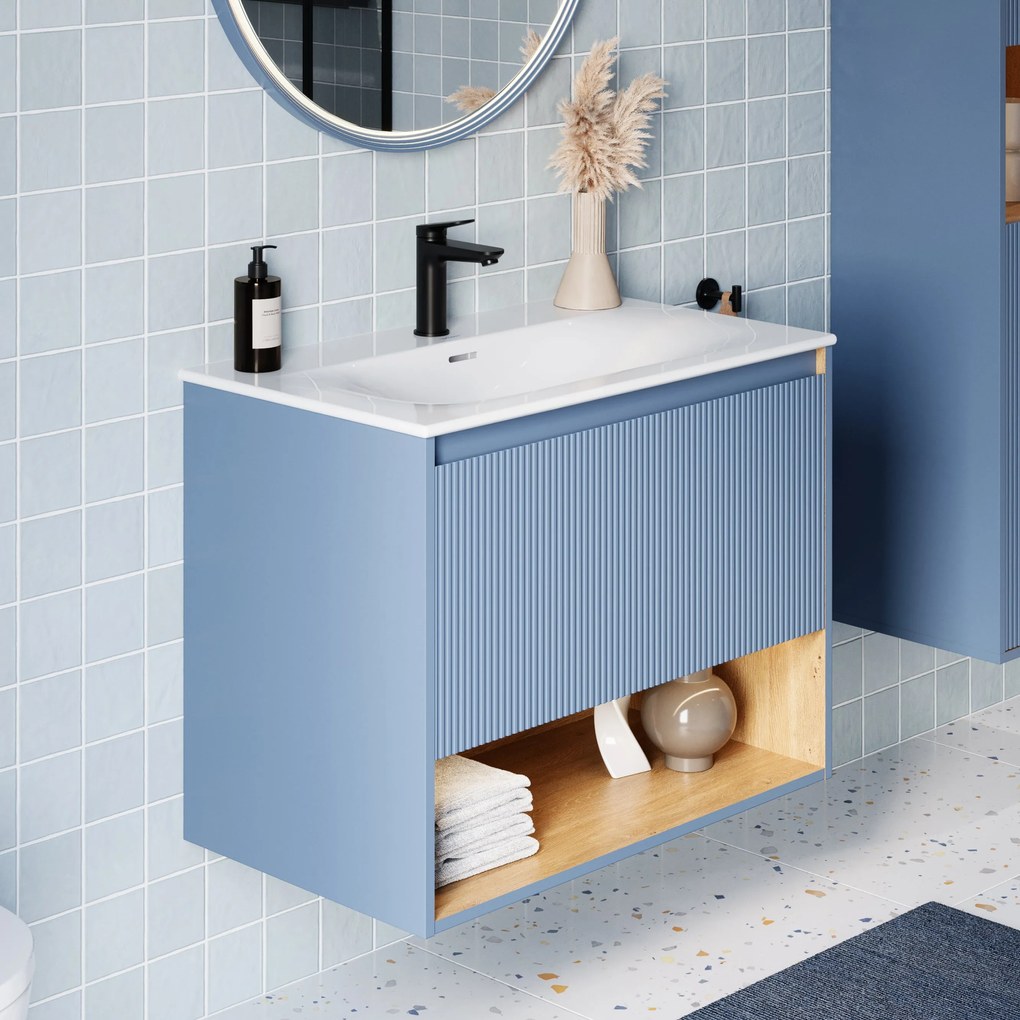 Szafka podumywalkowa BELDIVO 80 cm z umywalką ceramiczną Duravit