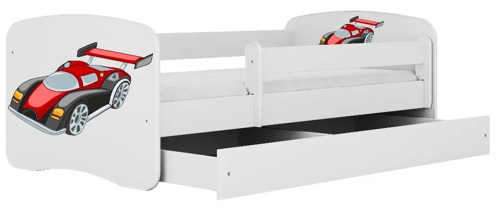 Łóżko dziecięce BABY DREAMS 180x80 auto wyścigowe KOCOT KIDS