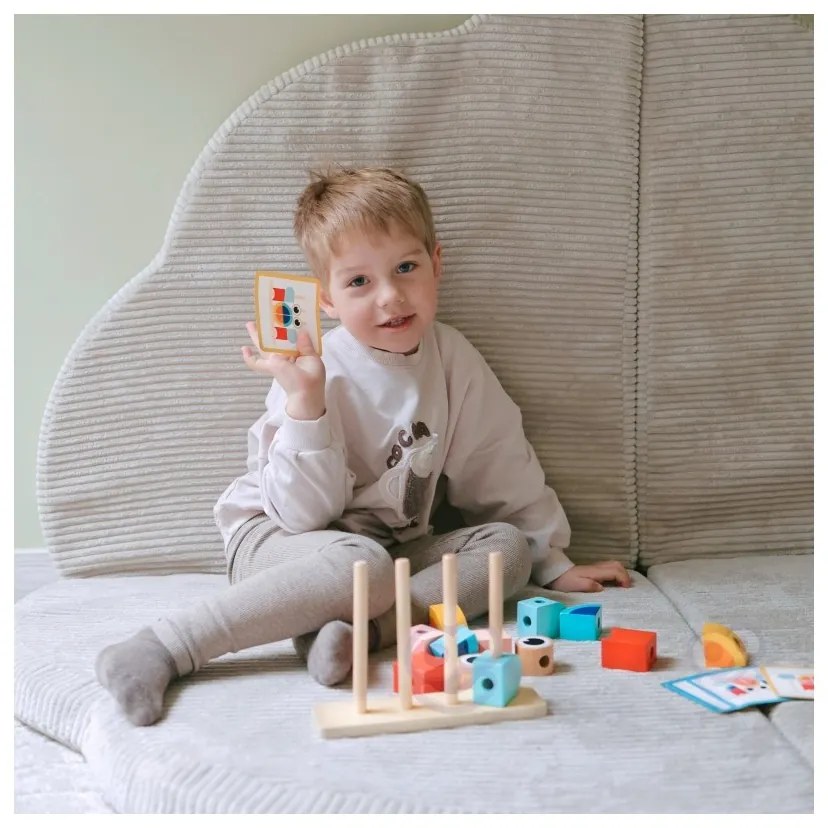 Tooky toy kreatywne drewniane klocki przestrzenne 3d krab