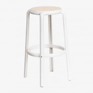 Zestaw 2 Wysokich Stołków Ogrodowych Omara ↑75 Cm & Gardenia Biel - Sklum