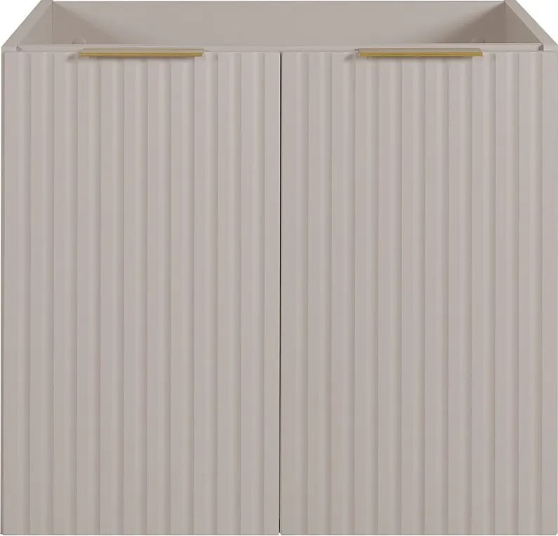 Szafka łazienkowa z drzwiami, Kaszmir + złoty uchwyt, 60 x 57 x 46 cm