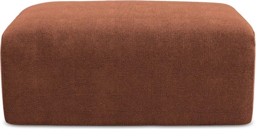 Podnóżek z tkaniny szenilowej w kolorze terakoty Kona – Makamii