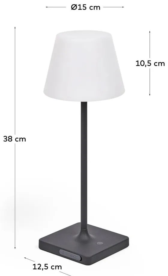 Lampa zewnętrzna na USB ze ściemniaczem Aluney – Kave Home