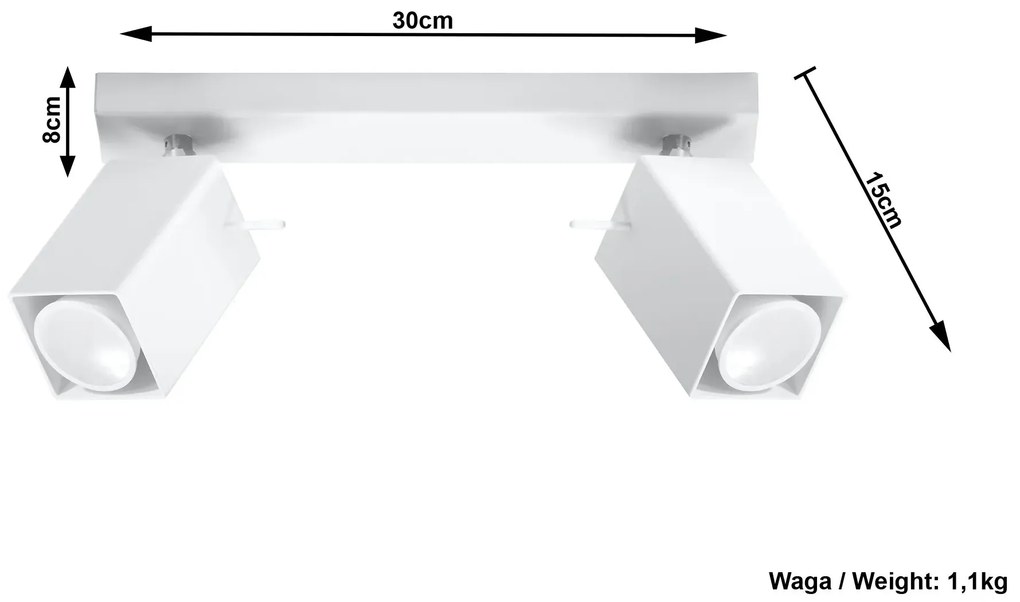 Nowoczesny plafon LED E787-Rexi - biały