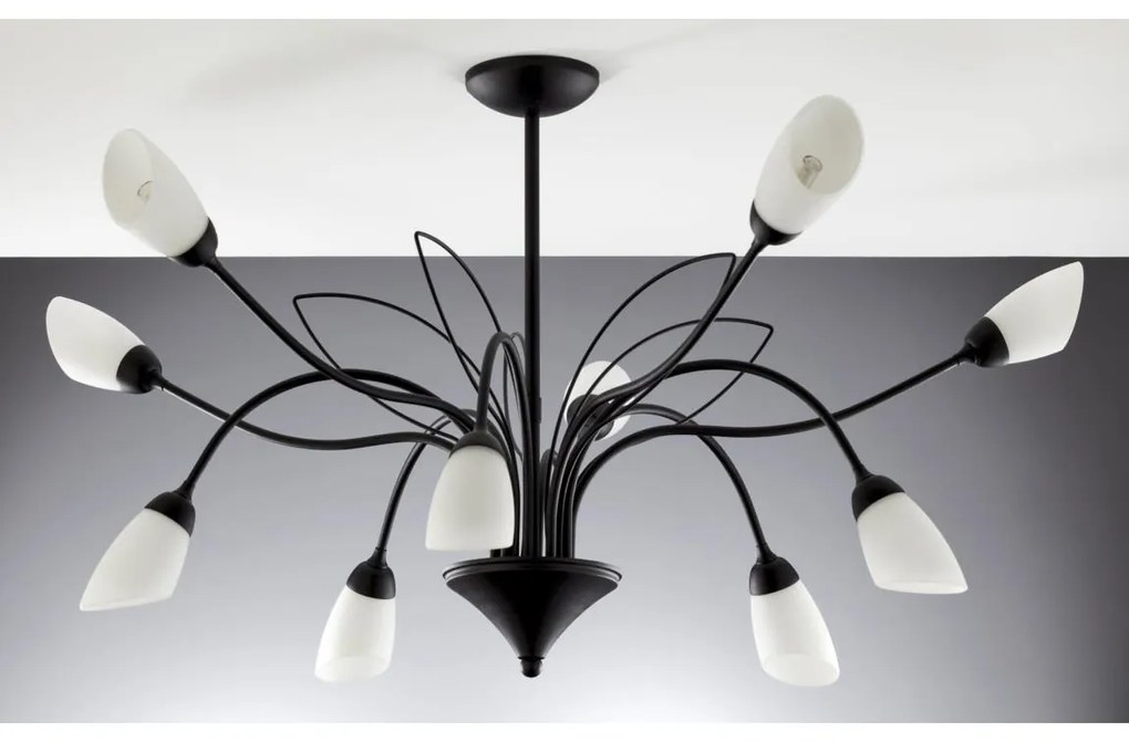 Jupiter 2056 - Żyrandol na pręcie GLORIOSA 10xG9/14W/230V czarny