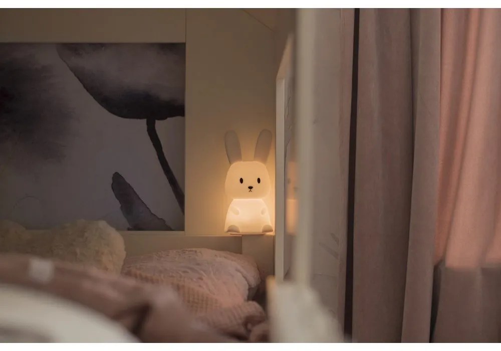 Biała lampka nocna LED dla dzieci Bunny – Star Trading