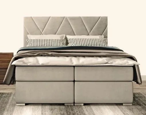 Łóżko małżeńskie boxspring Halaris 160x200 - 32 kolory