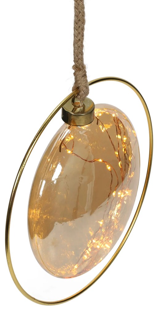 Szklana dekoracja świetlna LED z timerem, Ø 15 cm