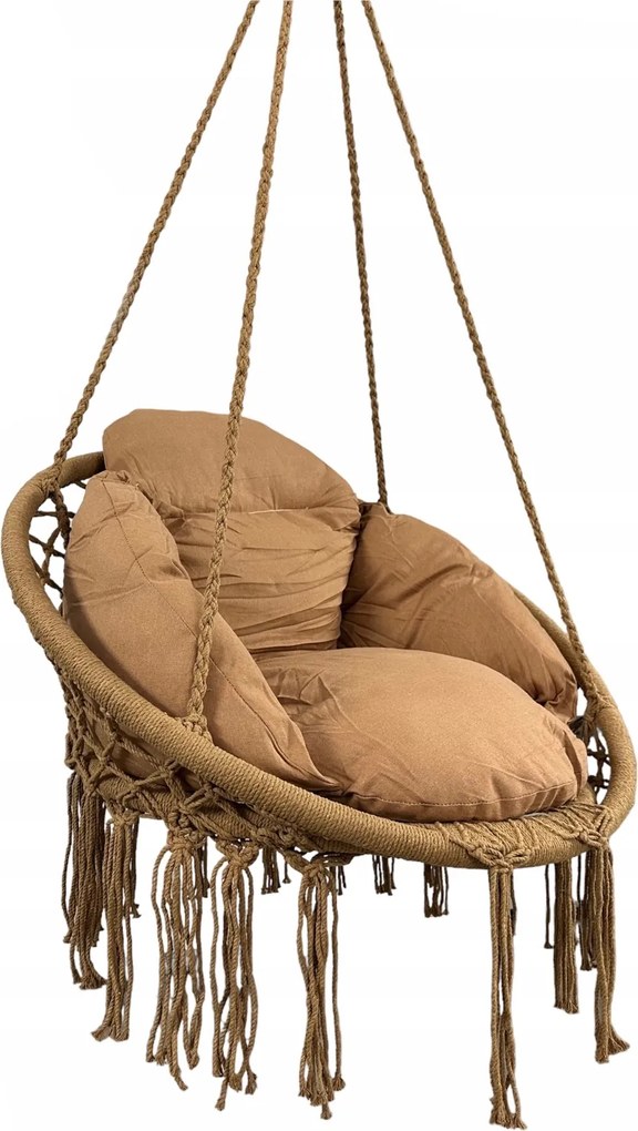 Fotel wiszący Nestio MAS-RHC-003, bocianie gniazdo do domu i ogrodu, kolor brązowy