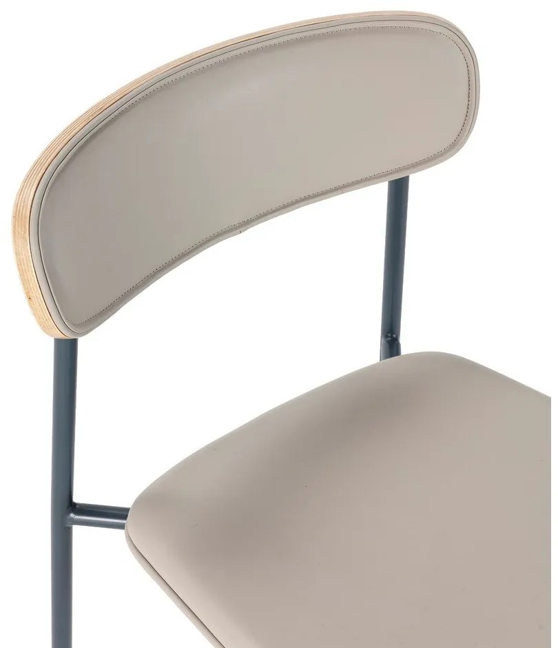 Beżowe tapicerowane hokery zestaw 2 szt. (wysokość siedziska 65,5 cm) Saula – Marckeric