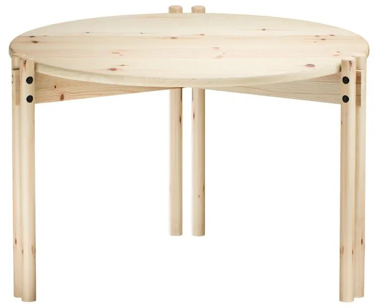Naturalny okrągły stolik z litego drewna sosnowego ø 60 cm Sticks – Karup Design