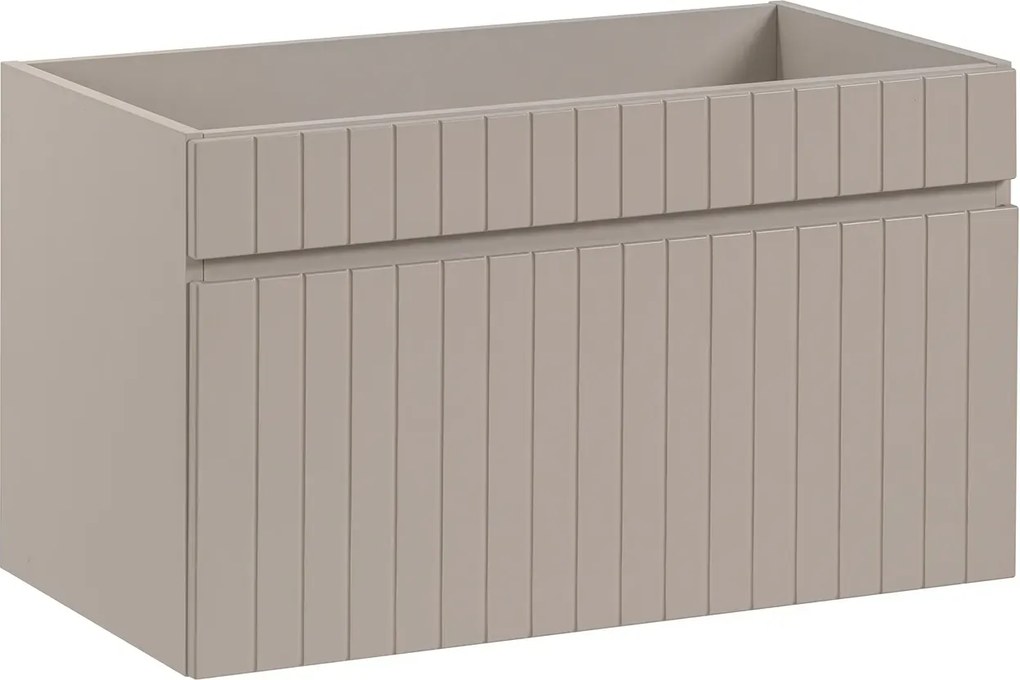 Szafka umywalkowa beżowa z lamelami 80 cm F2-H94