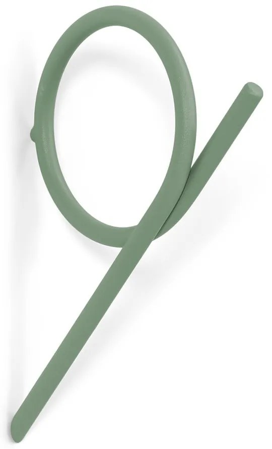 Szarozielony ścienny stalowy haczyk Tuba M – Spinder Design