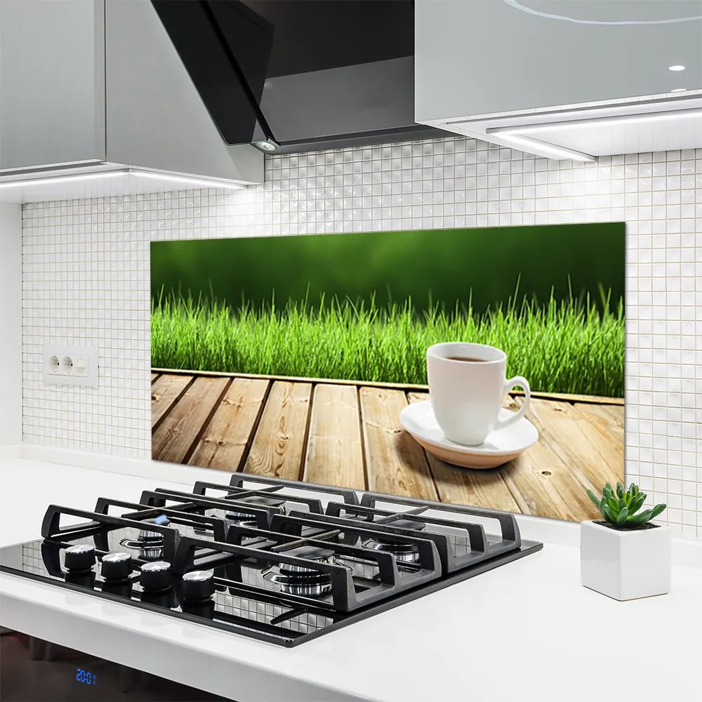 Szkło do Kuchni na Ścianę Chwila Relaksu W Ogrodzie