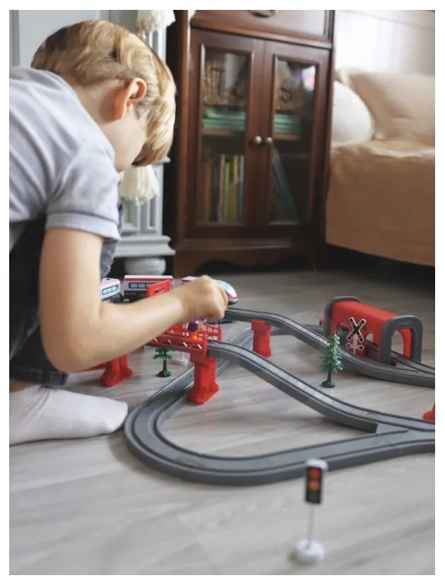 Woopie kolejka elektryczna tor most tunel 80 el.
