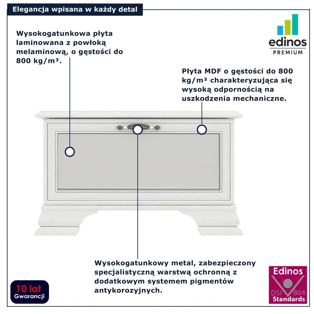 Niska szafka na buty fineline crema C0-G48