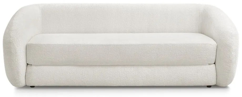 Biała rozkładana sofa z tkaniny szenilowej 228 cm Neyo – Bobochic Paris