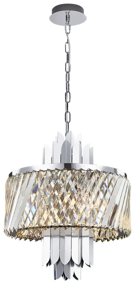 Żyrandol MARGOT CHROME 6xE14 złoto, kryształowa