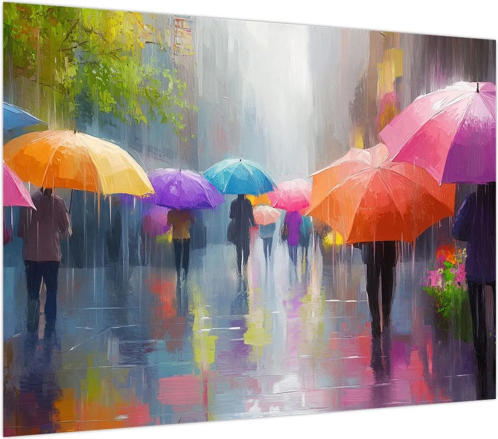Obraz na szkle - Deszczowy dzień (70x50 cm)