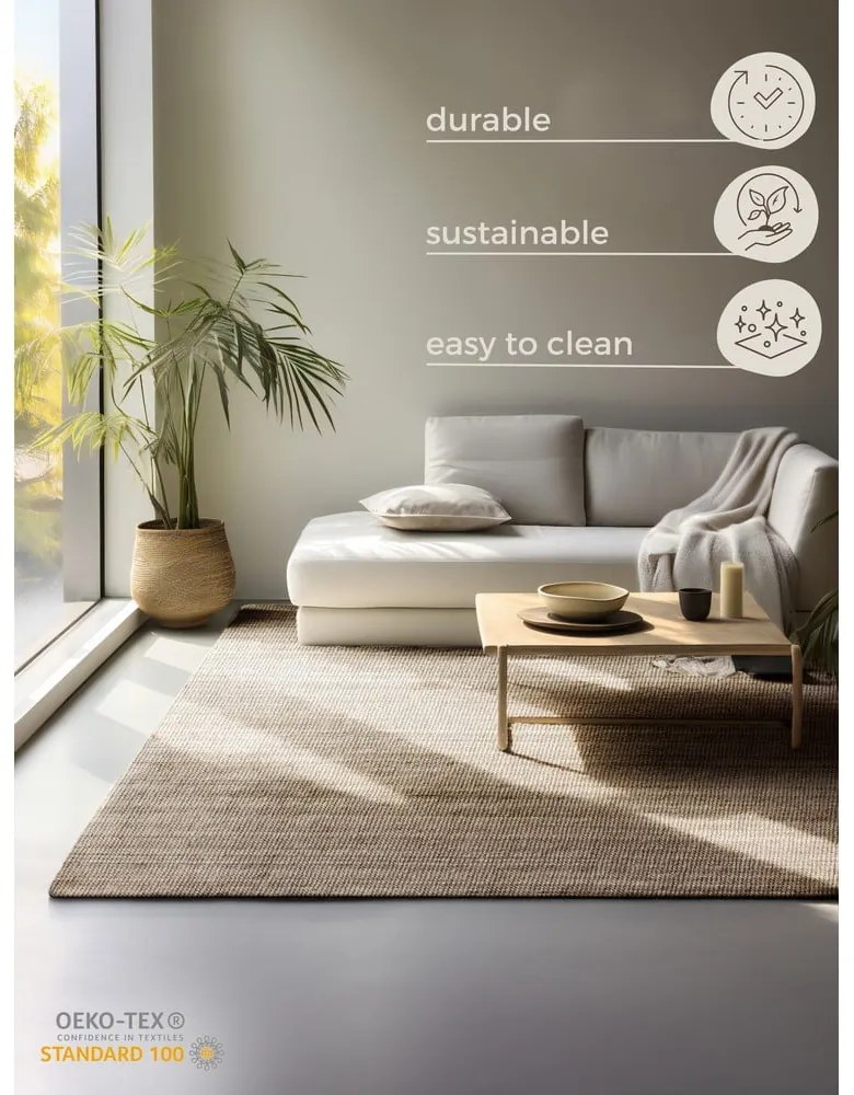 Szarobrązowy dywan z juty 160x230 cm Bouclé – Hanse Home