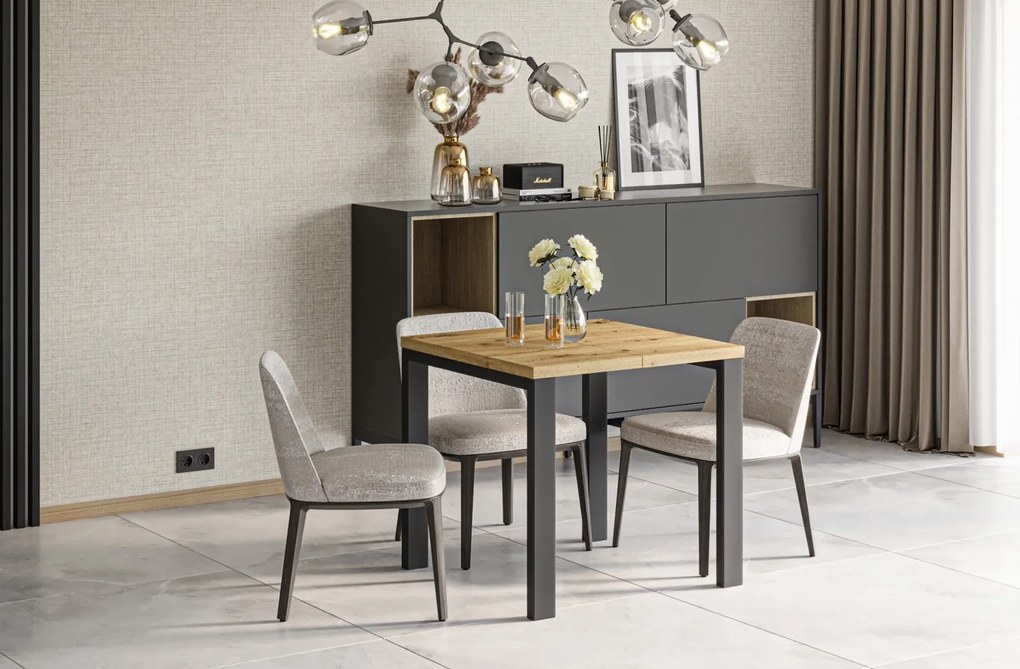 Industrialny stół do jadalni Garant dąb artisan