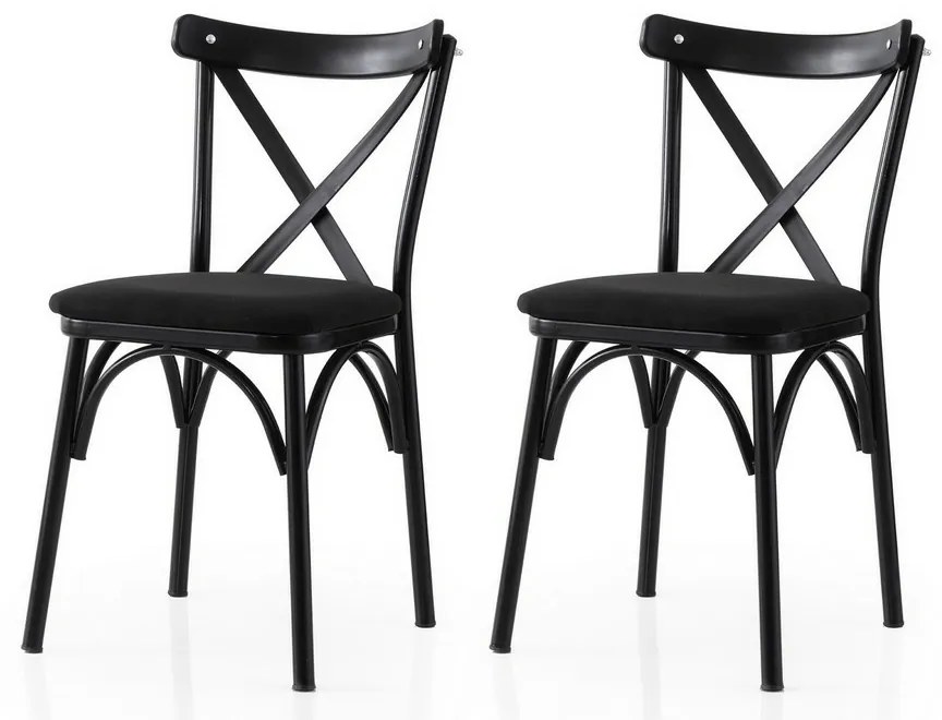 Zestaw krzeseł do jadalni Ekol Black and Black, 2szt.