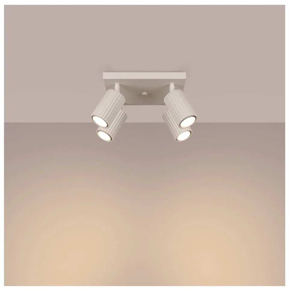 Kremowa lampa punktowa 25x25 cm Gleam – Sollux