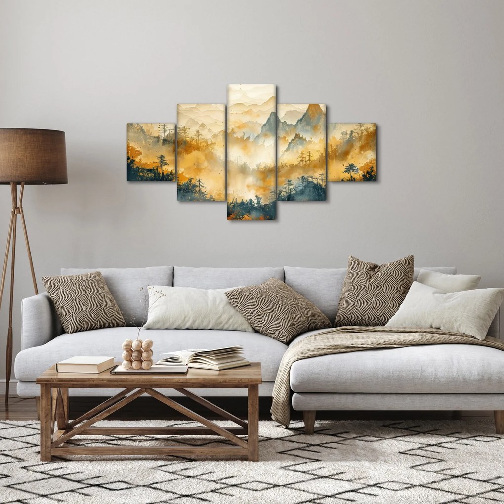 Obraz - Góry, akwarela (125x70 cm)