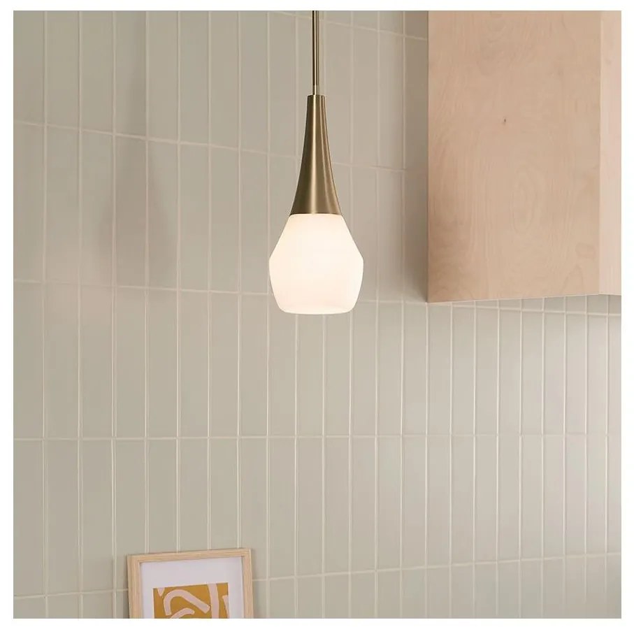 Kichler KL-DEELA-P-CPZ - Żyrandol na drążku DEELA 1xE27/60W/230V śr. 17,8 cm mosiądz