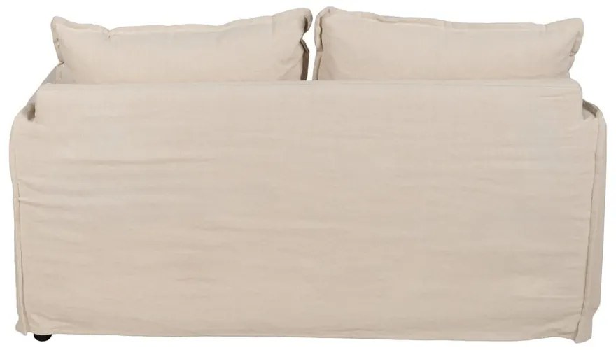 Kremowa lniana sofa 160 cm – Ixia