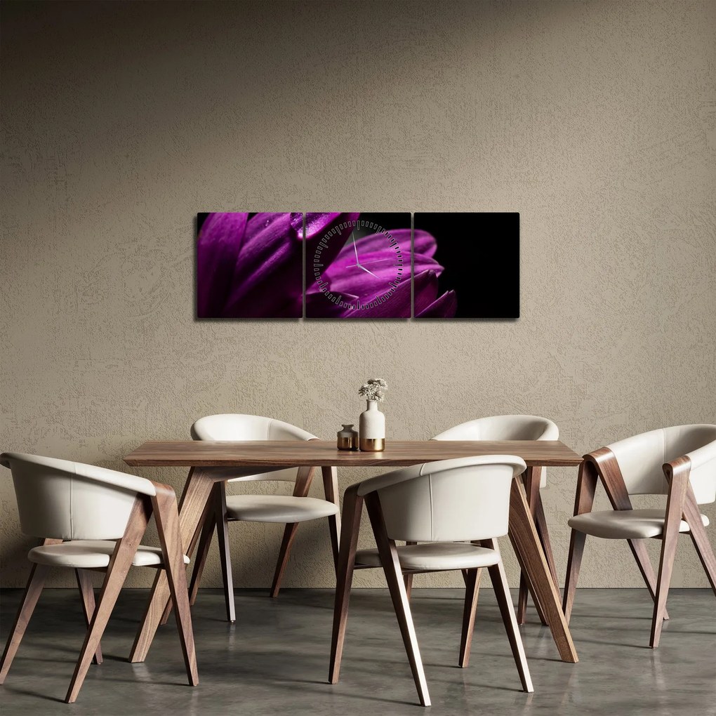 Obraz  - Kropla wody (z zegarem) (90x30 cm)