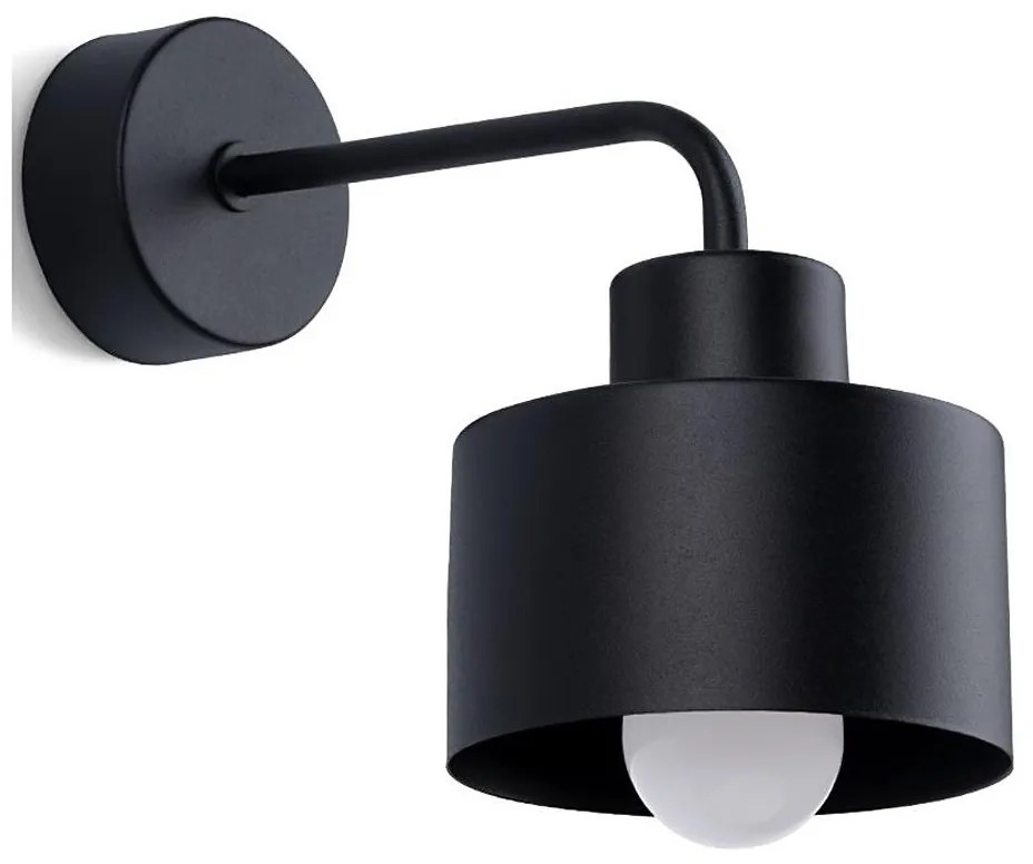 Sollux SL.1129 - Lampa ścienna SAVAR 1xE27/60W/230V czarna