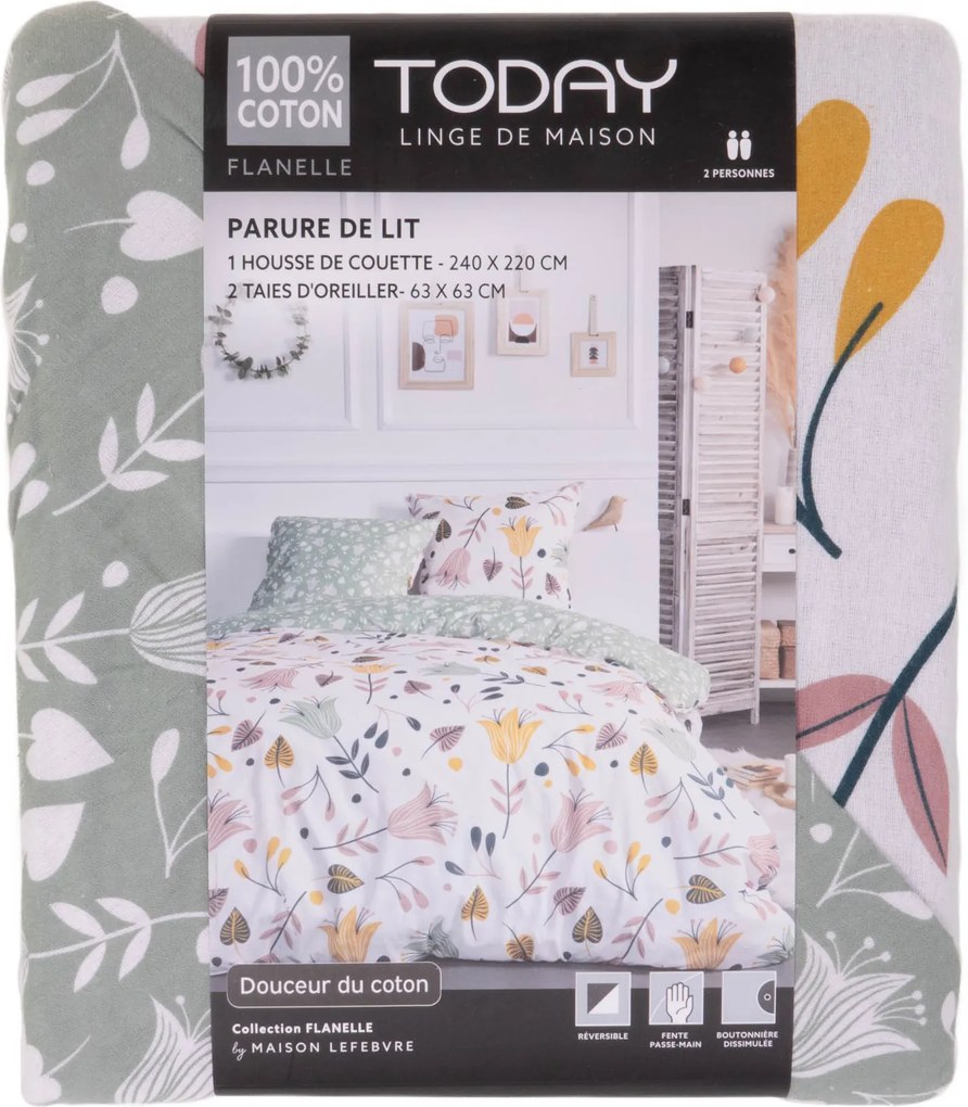 Pościel flanelowa COO, dwustronna, 220 x 240 cm