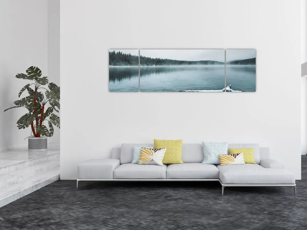 Obraz - lodowe nordyckie jezioro (170x50 cm)