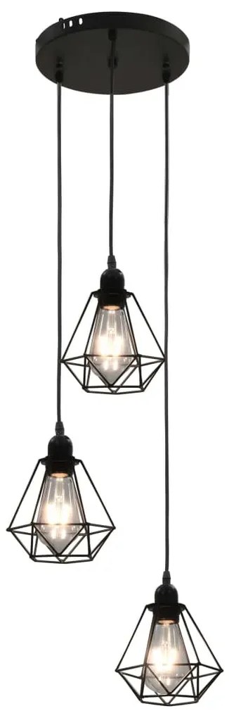 Czarna druciana lampa wisząca w stylu loftowym - EX820 P1-R77