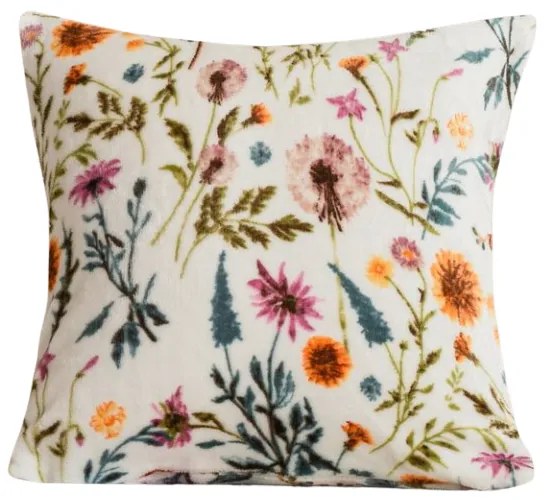 Mikropluszowa poszewka na poduszkę HERBALIS 45x45 cm, kremowy