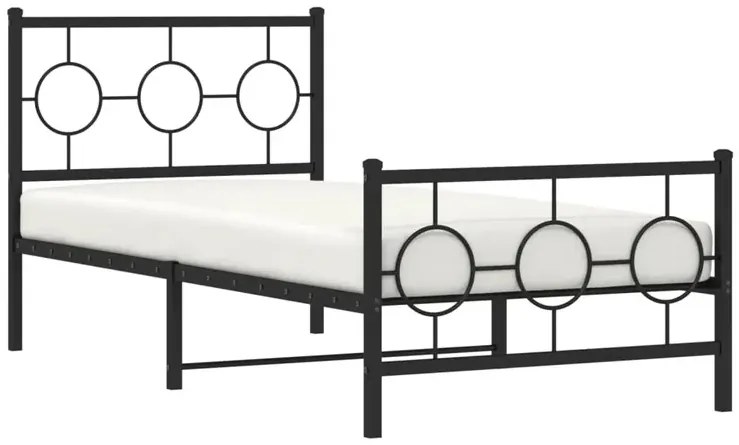 Czarne Loftowe Łóżko Pojedyncze 90X200 Cm L2 Z0-S29