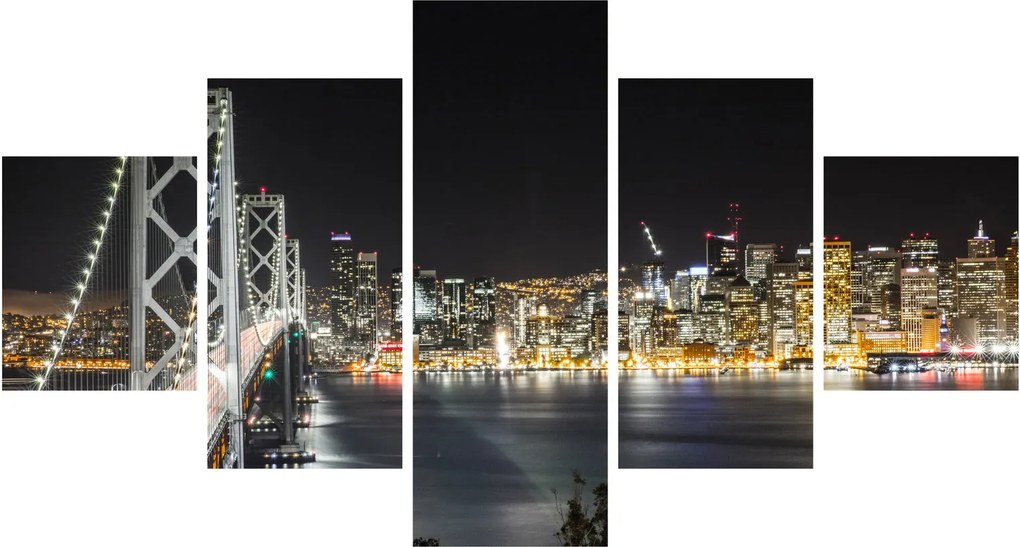 Obraz Brooklyn Bridges i Nowego Jorku (125x70 cm)
