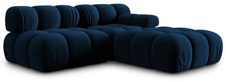 Niebieska aksamitna sofa 282 cm Bellis – Micadoni Home