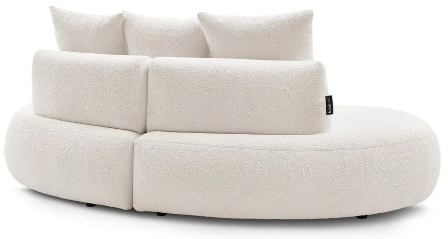 Biała sofa z materiału bouclé 260 cm Saint-Germain – Bobochic Paris